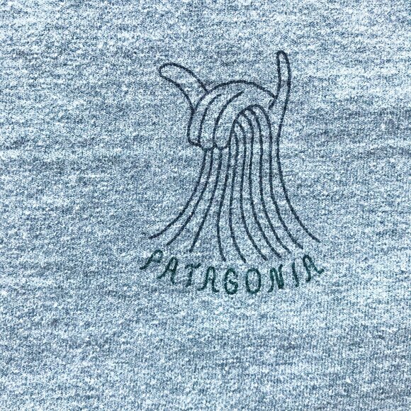 PATAGONIA Shaka Wave Responsibili-T-Shirt Gray Short Sleeve Mens Medium - Picture 4 of 7